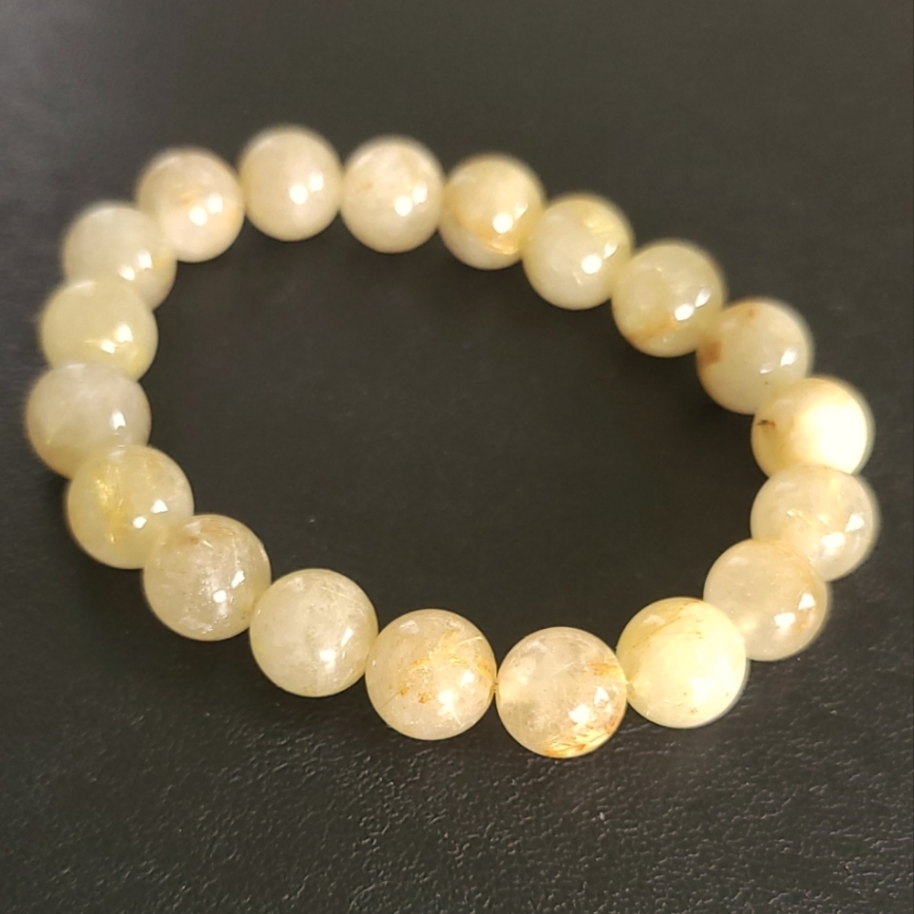 Handcrafted Golden Rutile Quartz Bracelet